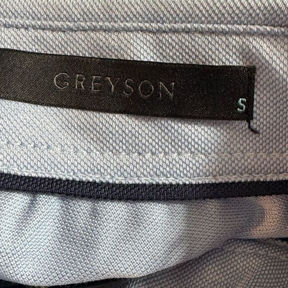 Greyson Mens size Omaha Long Sleeve Polo Wolf Blue Cotton Blend Cooling Fabric - Picture 13 of 16